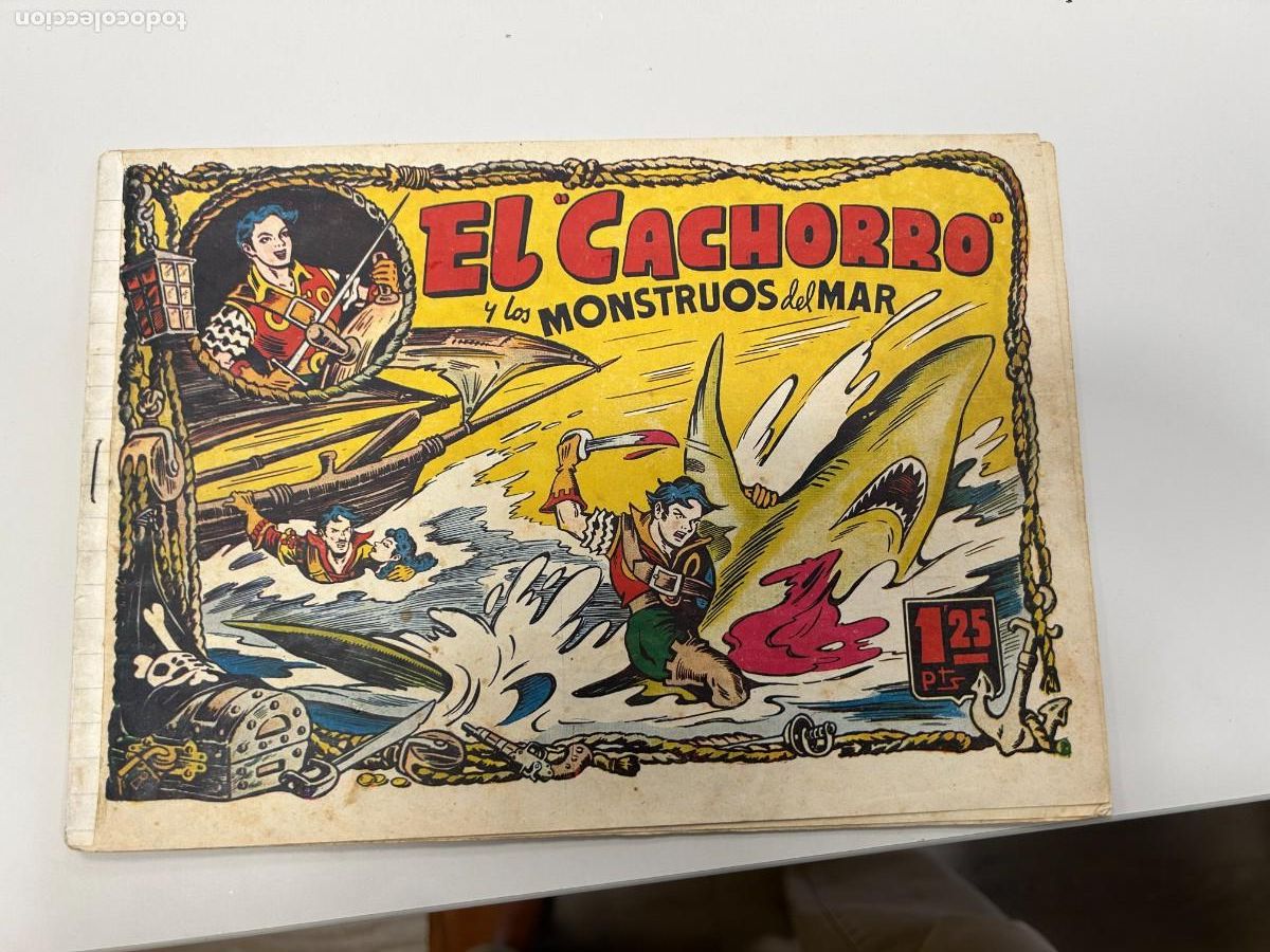 Tebeos: el cachorro n&ordm; 7 lomo reparado como se ve