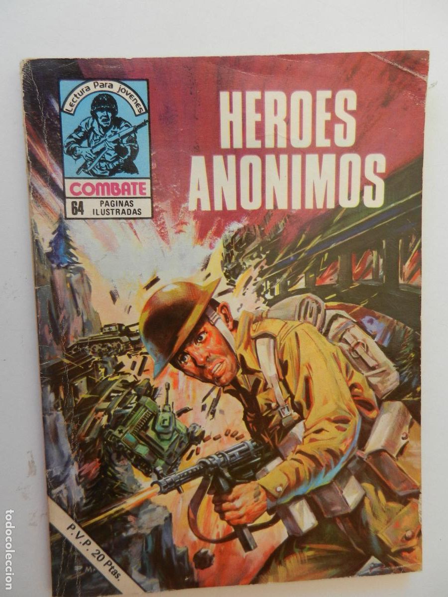 Tebeos: COMBATE - LECTURA PARA JOVENES - HEROES AN&Oacute;NIMOS - PRODUCCIONES EDITORIALES 1977.