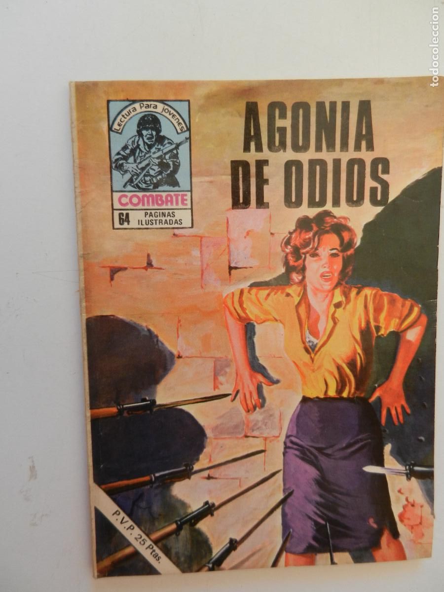 Tebeos: COMBATE - LECTURA PARA JOVENES - AGON&Iacute;A DE ODIOS- PRODUCCIONES EDITORIALES 1977.