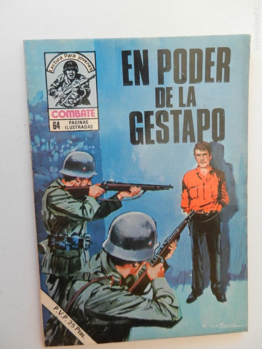 Tebeos: COMBATE - LECTURA PARA JOVENES - EN PODER DE LA GESTAPO - PRODUCCIONES EDITORIALES 1977.