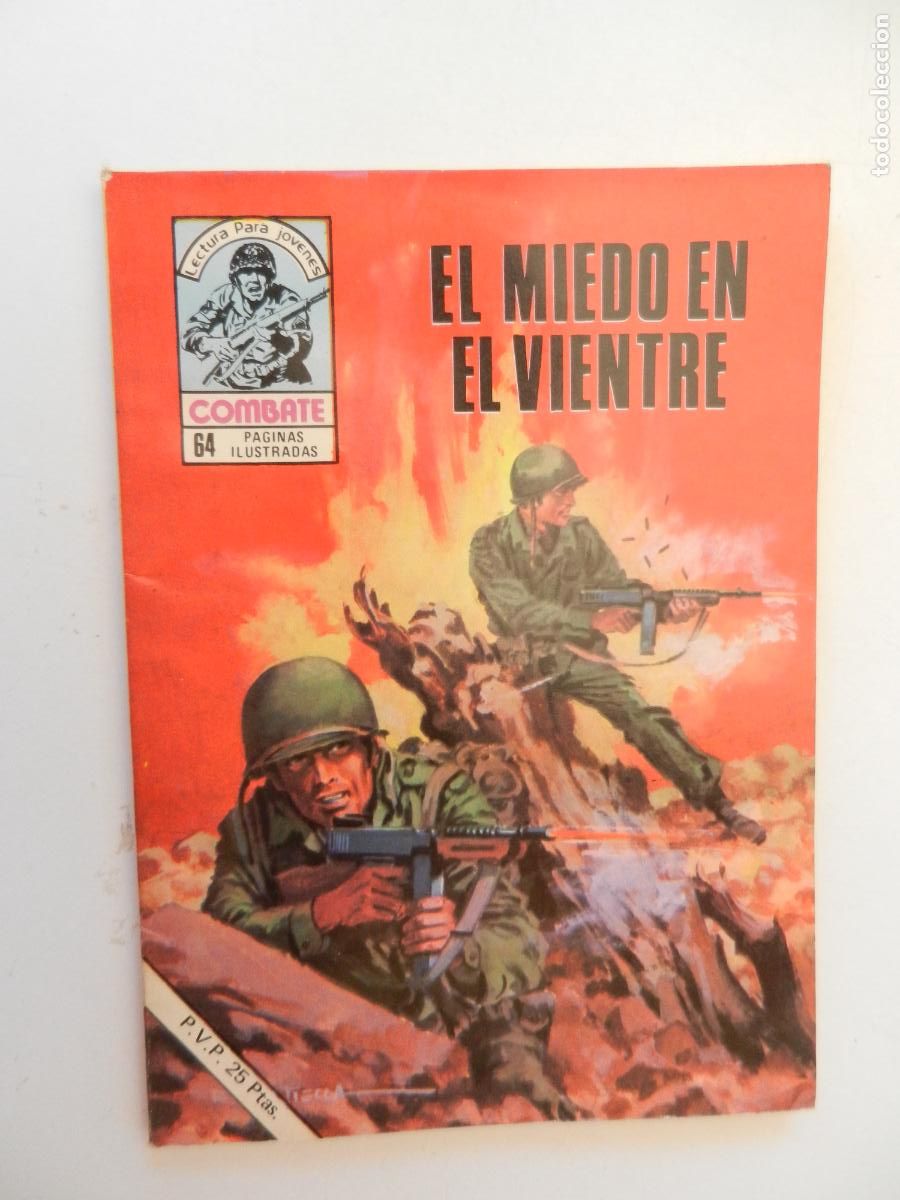 Tebeos: COMBATE - LECTURA PARA JOVENES - EL MIEDO EN EL VIENTRE - PRODUCCIONES EDITORIALES 1977.