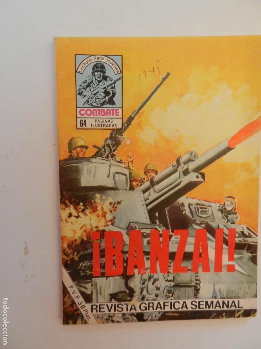 Tebeos: COMBATE - LECTURA PARA JOVENES - &iexcl;BANZAI! - PRODUCCIONES EDITORIALES 1977.