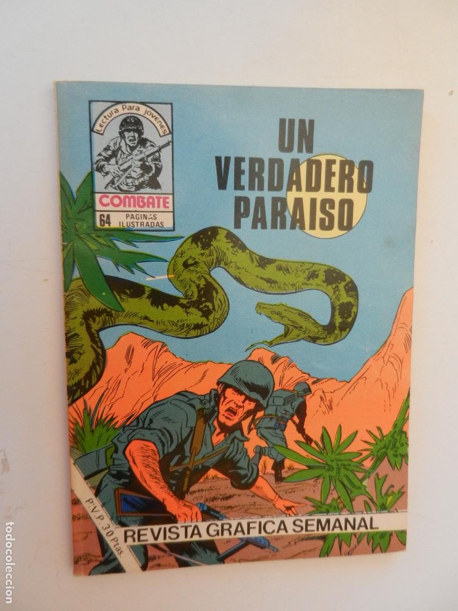 Tebeos: COMBATE - LECTURA PARA JOVENES - UN VERDADERO PARA&Iacute;SO - PRODUCCIONES EDITORIALES 1977.