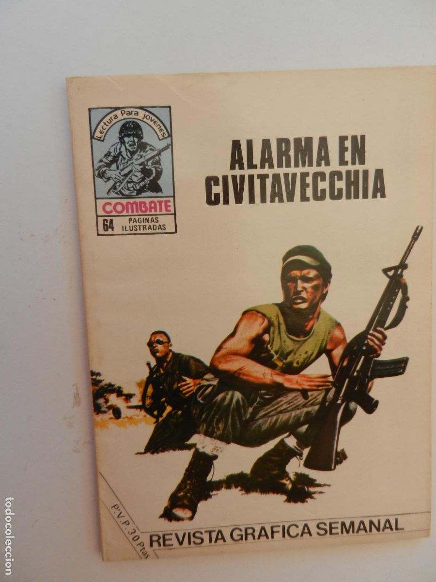 Tebeos: COMBATE - LECTURA PARA JOVENES - ALARMA EN CIVITAVECCHIA - PRODUCCIONES EDITORIALES 1977.