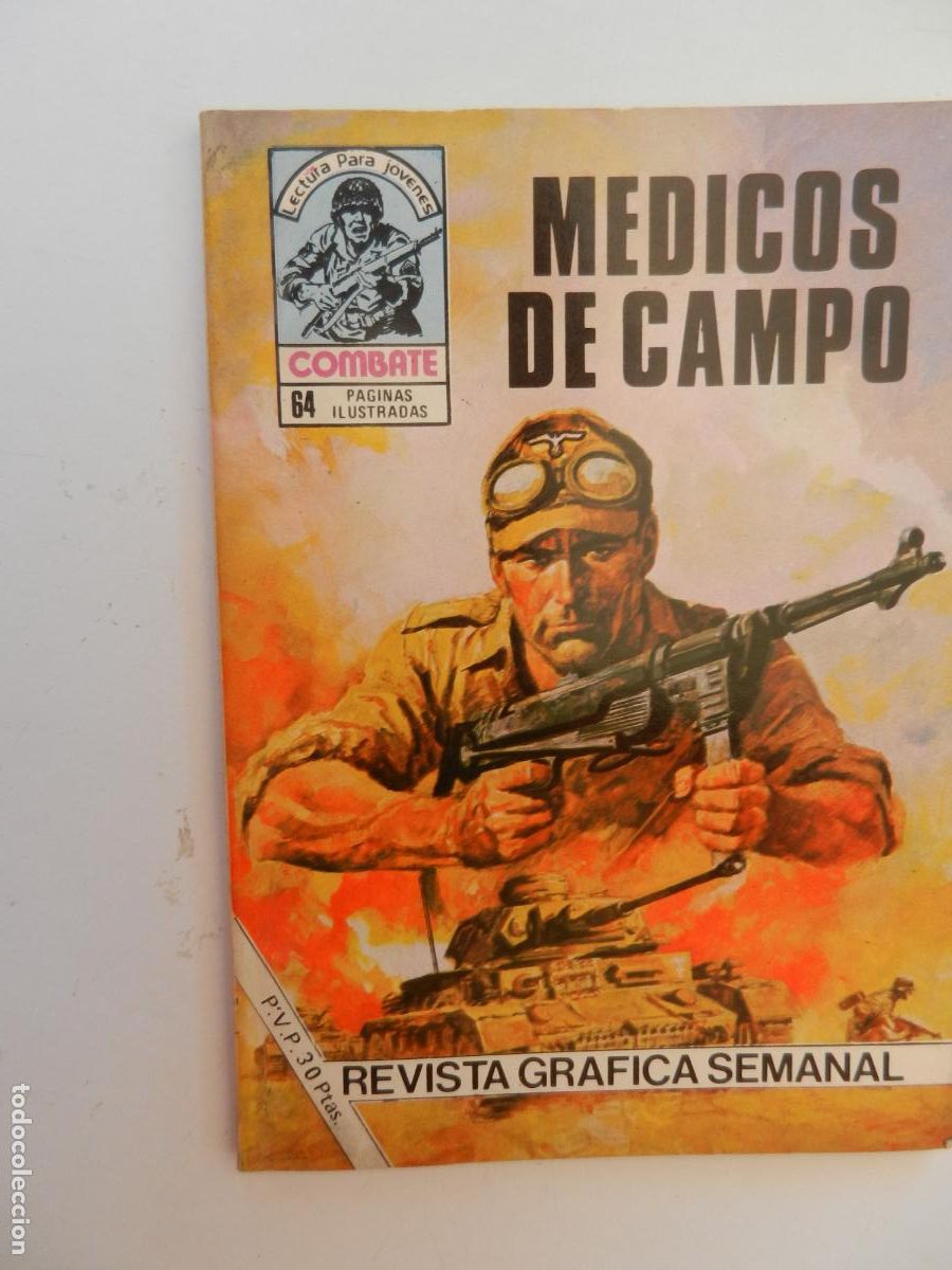 Tebeos: COMBATE - LECTURA PARA JOVENES - M&Eacute;DICOS DE CAMPO - PRODUCCIONES EDITORIALES 1977.