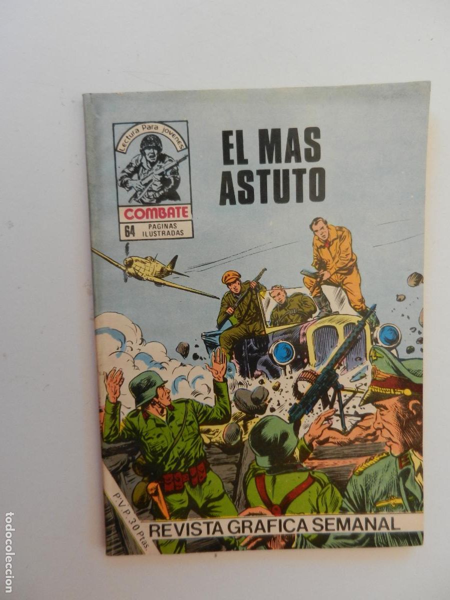 Tebeos: COMBATE - LECTURA PARA JOVENES - EL M&Aacute;S ASTUTO - PRODUCCIONES EDITORIALES 1977.