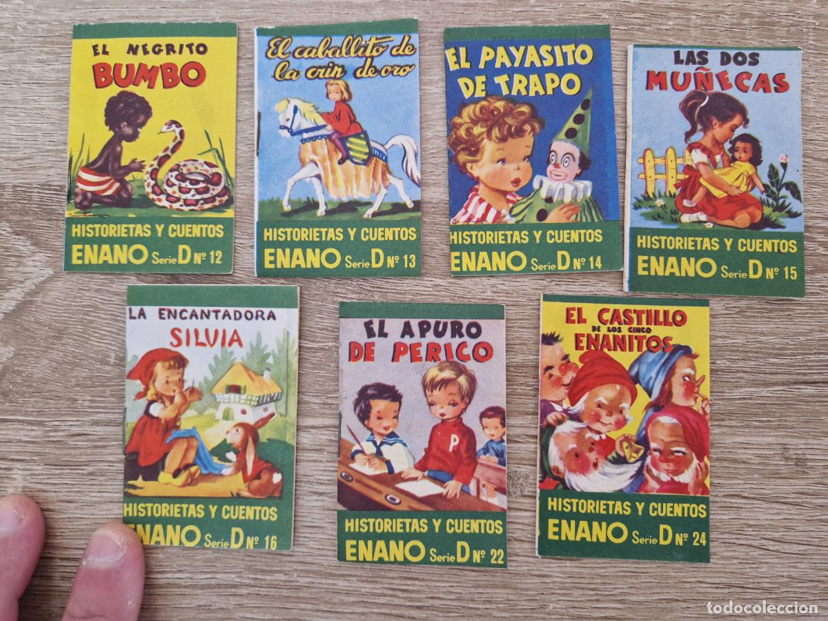 Tebeos: lote 7 antiguo mini historieta y cuento enano serie d editorial Romaa chocolates Maria Murcia