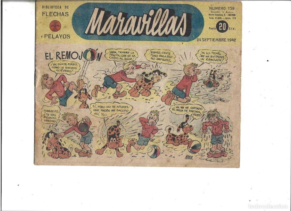 Tebeos: TEBO MARAVILLAS N&ordm; 159 BIBLIOTECA DE FLECHAS Y PELAYOS 1942