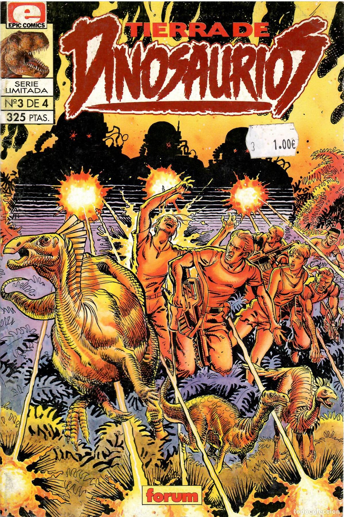 Tebeos: Comic Tierra de dinosaurios, n&ordm; 3 de 4 - Epic Comics, Marvel