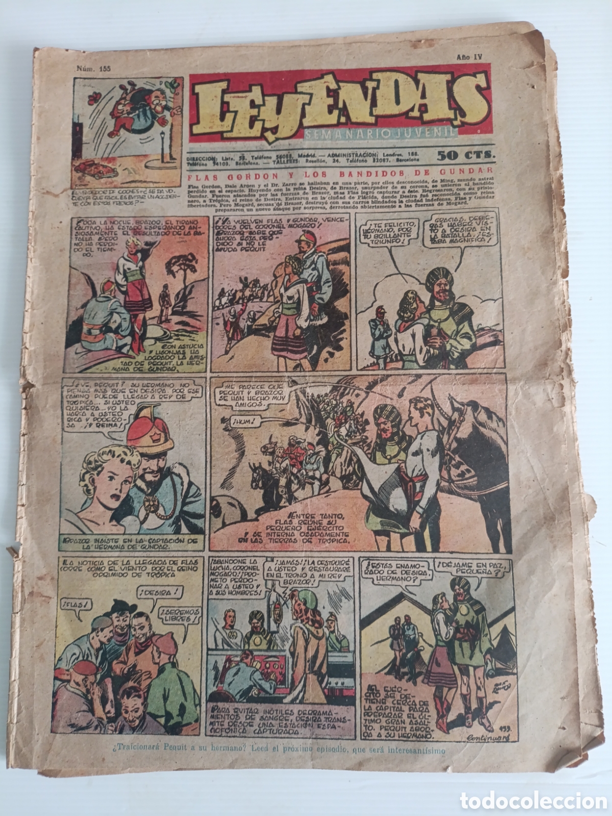 Tebeos: Revista Leyendas n&uacute;mero 155 a&ntilde;os 30