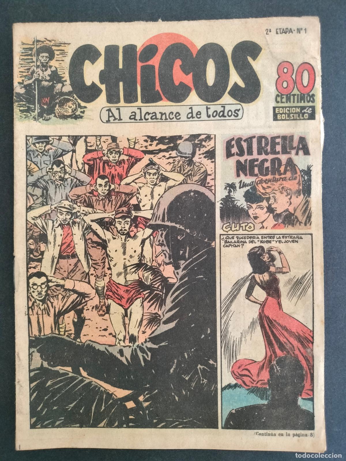 Tebeos: CHICOS N&ordm; 1 2&ordf; ETAPA GILSA 1950 BUEN ESTADO!!