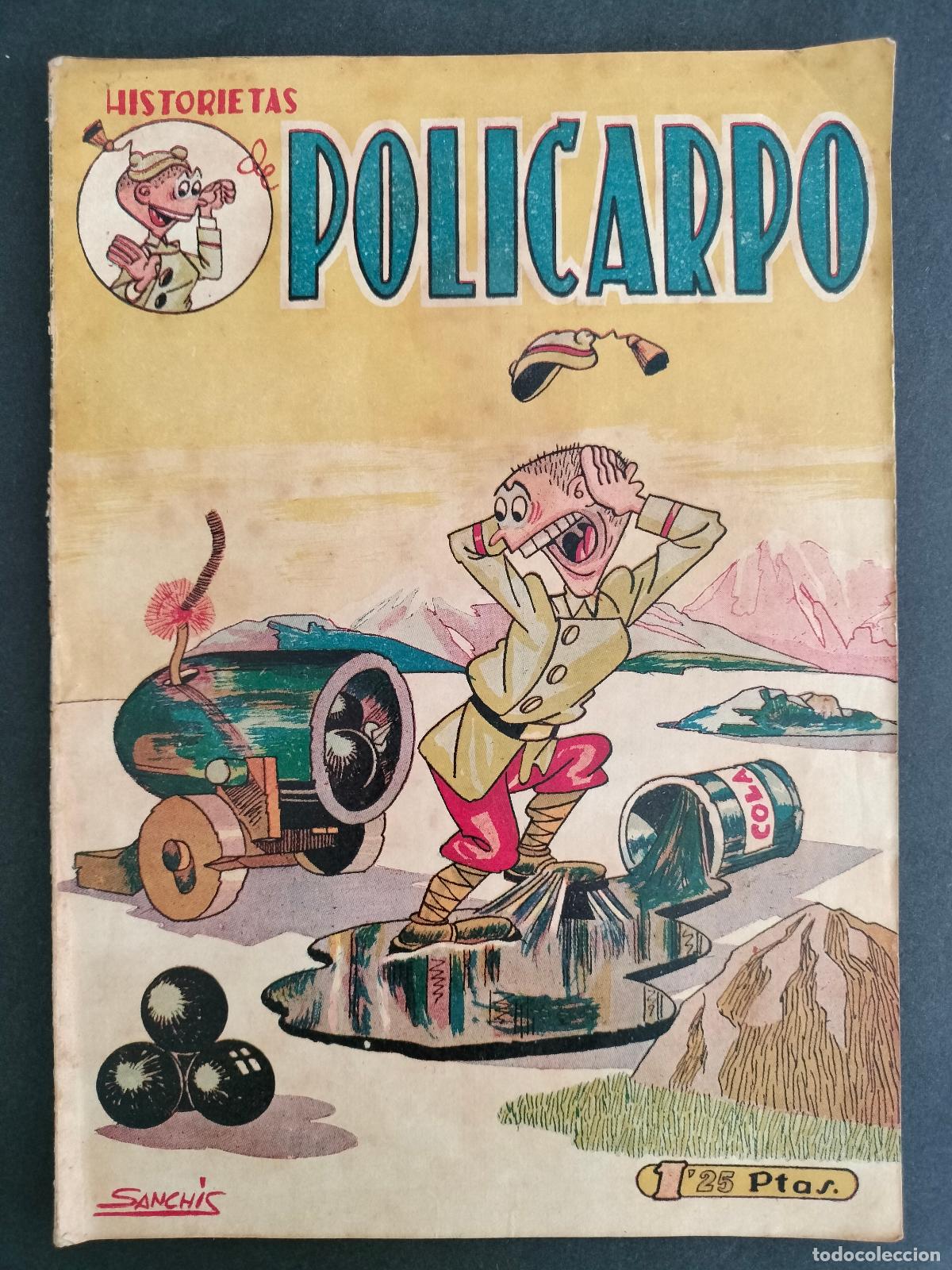 Tebeos: HISTORIETAS DE POLICARPO - SANCHIS - ORIGINAL EDITORIAL GONG A&Ntilde;O 1949 BUEN ESTADO!!!