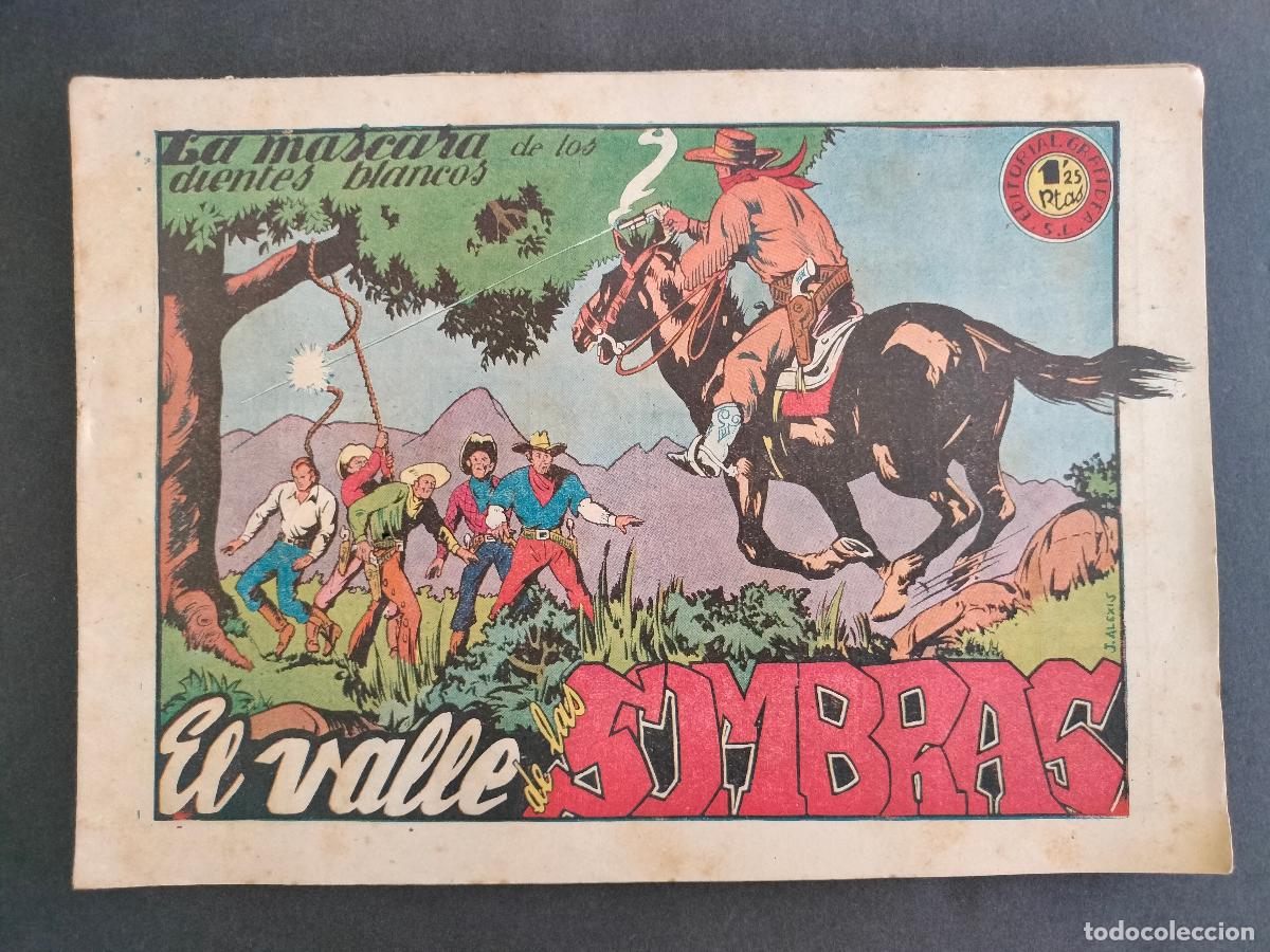 Comics: LA MASCARA DE LOS DIENTES BLANCOS N&ordm; 3 ORIGINAL DE EPOCA EDITORIAL GRAFIDEA 1947 MUY DIFICIL!!