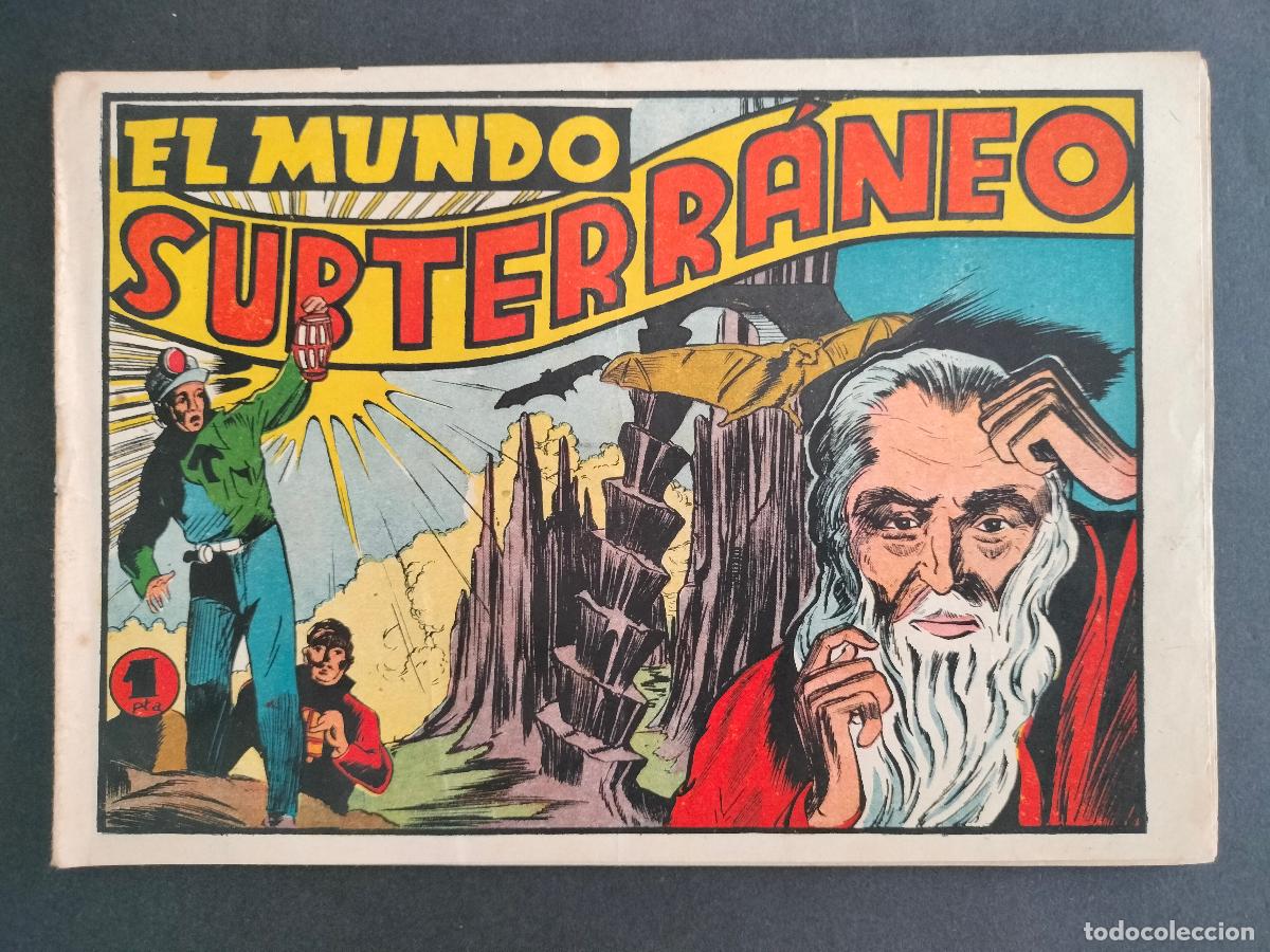 Tebeos: GRANDES HISTORIAS PARA LA JUVENTUD N&ordm; 3 EL MUNDO SUBTERRRANEO ORIGINAL 1947 ALVAREZ PEREZ EDITOR
