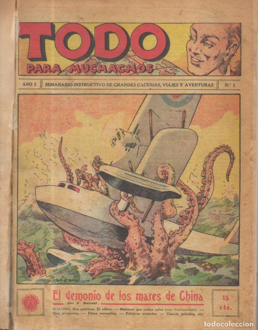 Tebeos: TODO PARA MUCHACHOS POCHOLO, TOMO CON LOS NUMEROS 1 AL 16 (COMPLETA), 1935 *FALTA CUBIERTAS DEL N 2*