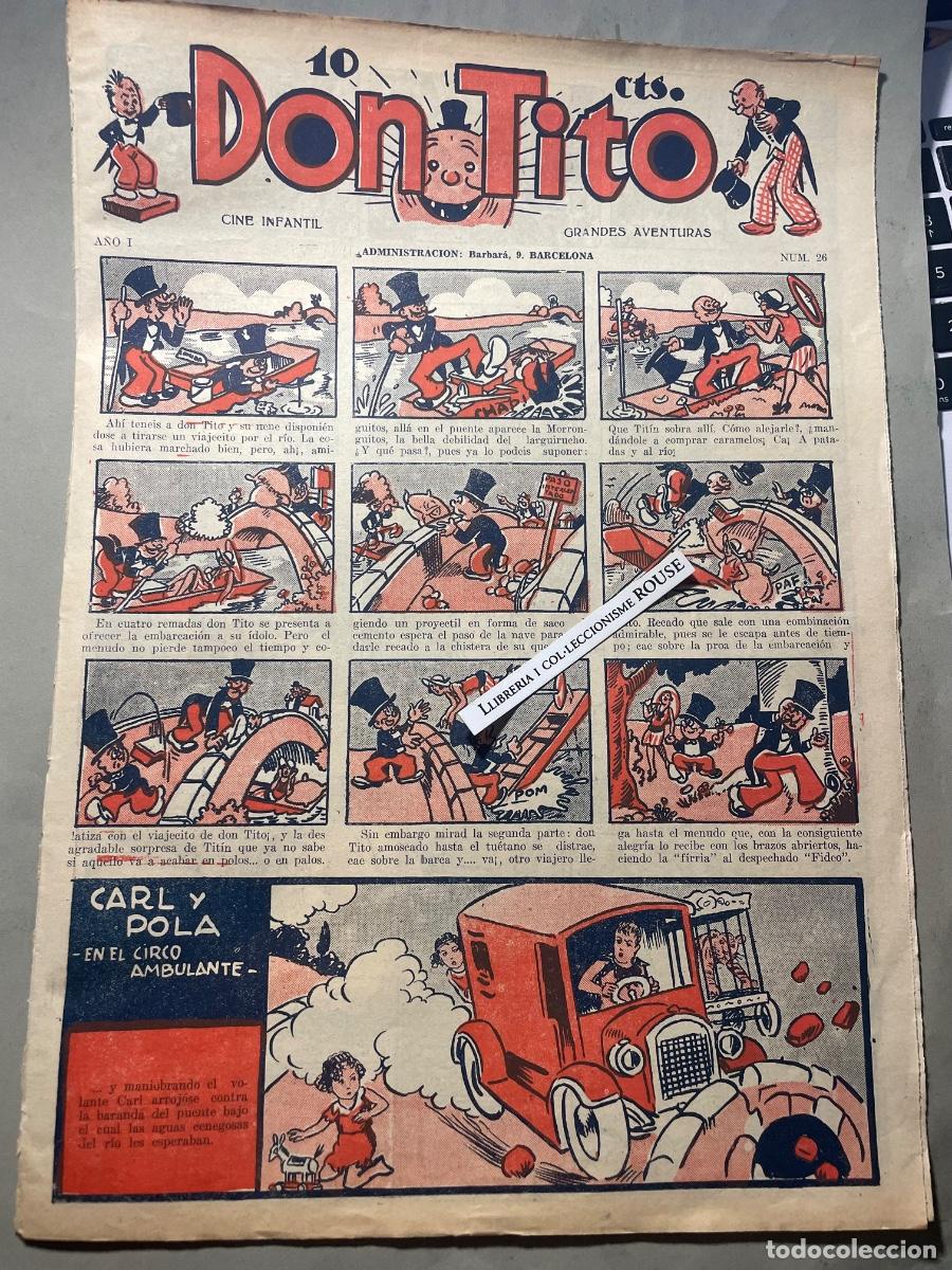 Tebeos: DON TITO - CINE INFANTIL - GRANDES AVENTURAS A&Ntilde;O I N&ordm; 26 ADMINISTRACION C. BARBER&Aacute; 9 BARCELONA
