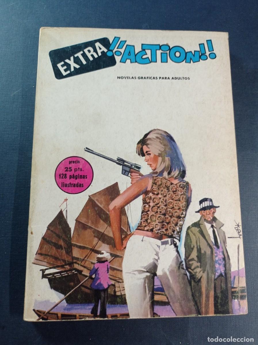 Tebeos: EXTRA ACTION N&ordm; 13. EDICIONES PETRONIO, 1969. 4 HISTORIETAS COMPLETAS, INTRIGA, B&Eacute;LICO, WESTERN +++