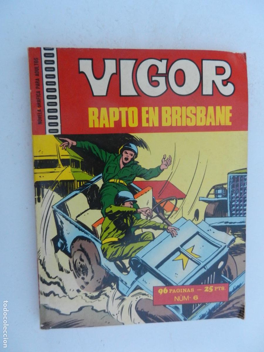 Tebeos: VIGOR - RAPTO EN BRISBANE - NOVELA GR&Aacute;FICA PARA ADULTOS - N&ordm; 6 - EUREDIT 1970.