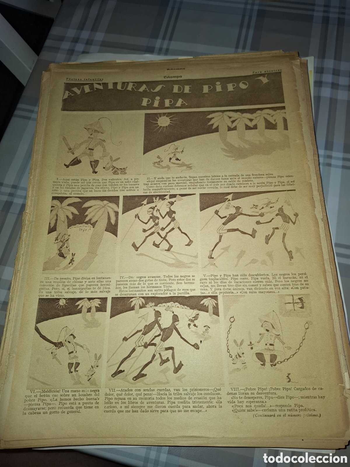 Tebeos: Aventuras de Pipo y Pipa 408 p&aacute;ginas publicadas en la revista Estampa de 1928 a 1936