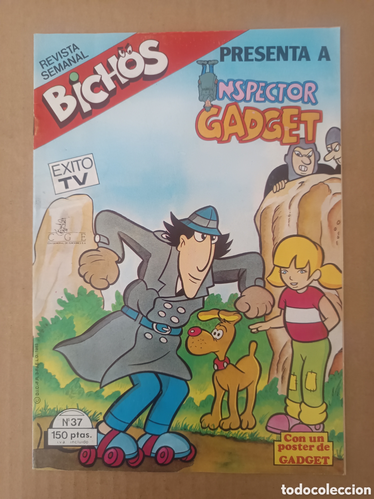 Tebeos: Revista Semanal Bichos n&deg;37 (C&iacute;a General de Editores, 1987). Con Inspector Gadget.