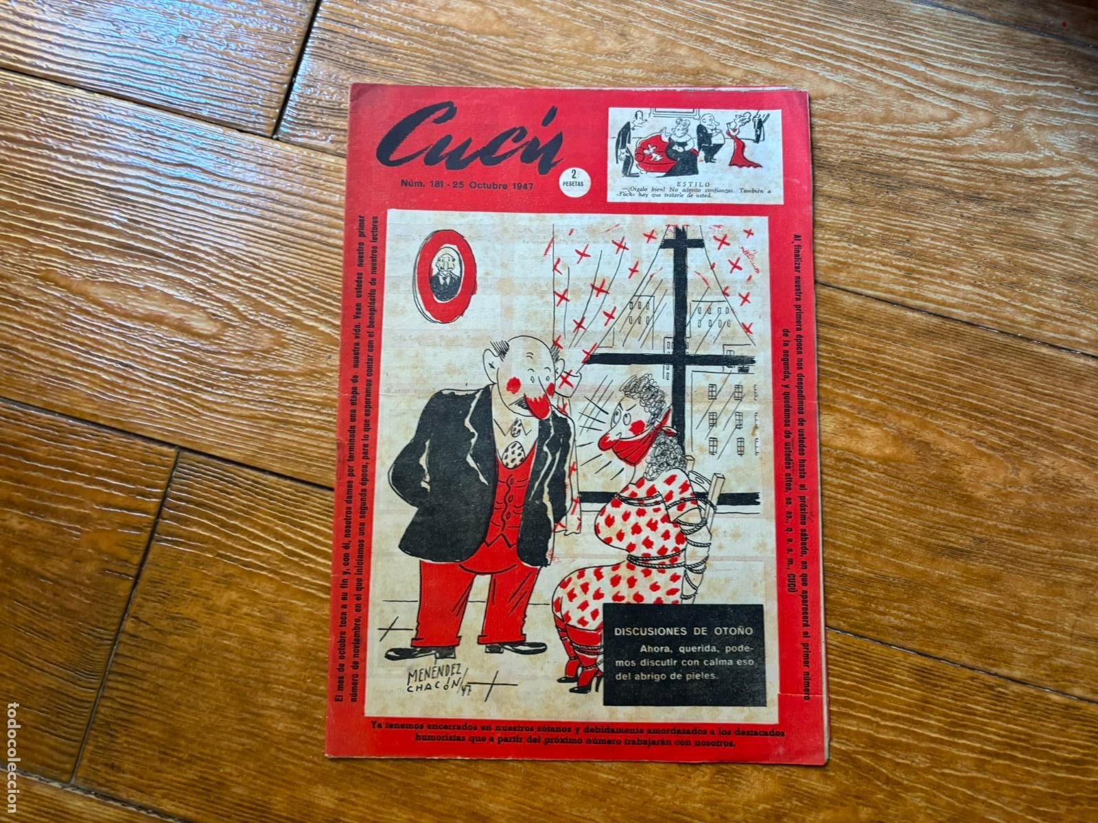 Tebeos: CUC&Uacute; N&ordm; 181 SEMANARIO FESTIVO (VVAA) GR&Aacute;FICAS MADRID, 1947