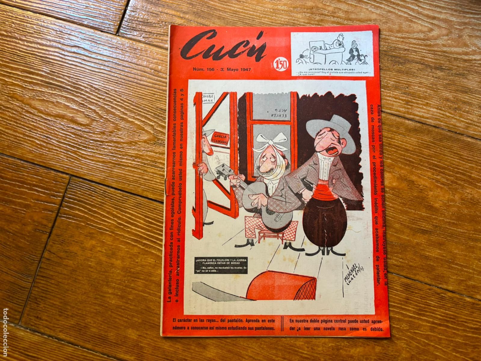 Tebeos: CUC&Uacute; N&ordm; 156 SEMANARIO FESTIVO (VVAA) GR&Aacute;FICAS MADRID, 1947