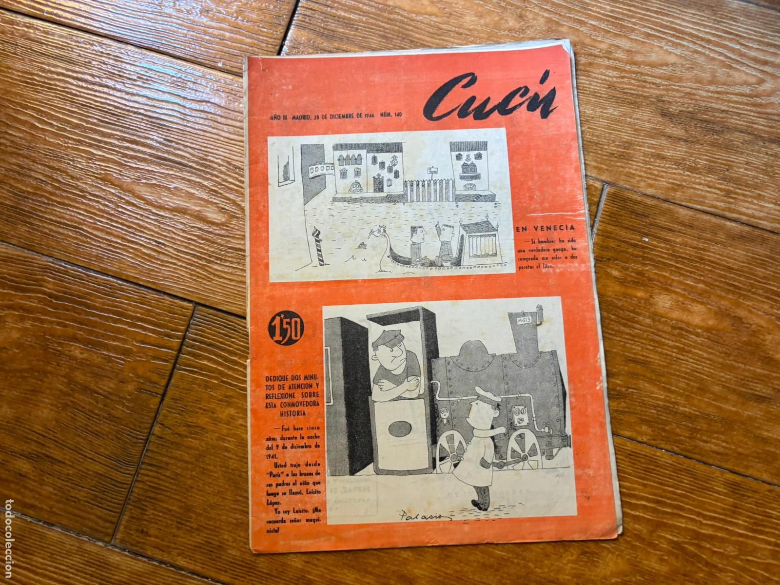 Tebeos: CUC&Uacute; N&ordm; 140 SEMANARIO FESTIVO (VVAA) GR&Aacute;FICAS MADRID, 1947