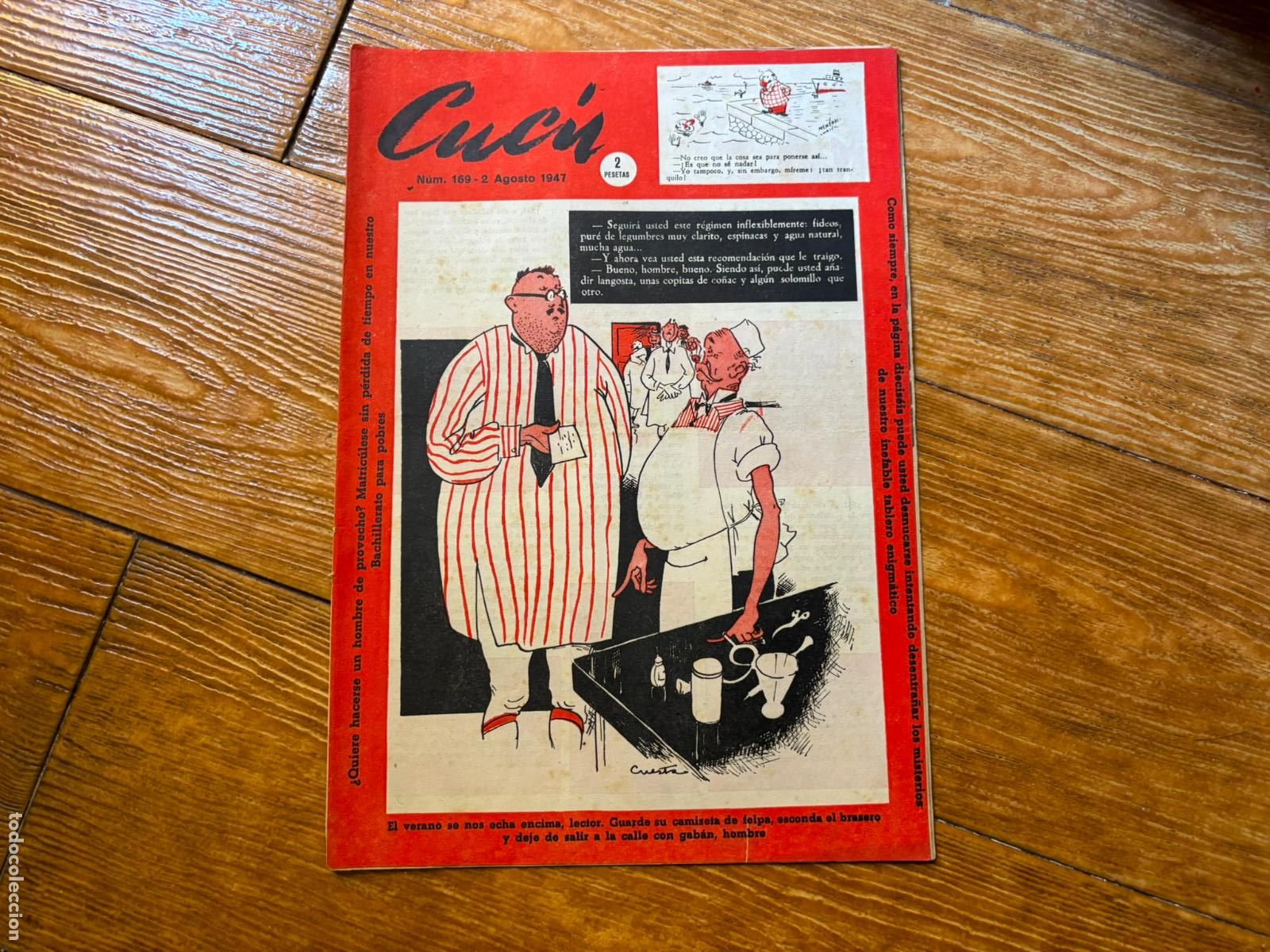 Tebeos: CUC&Uacute; N&ordm; 169 SEMANARIO FESTIVO (VVAA) GR&Aacute;FICAS MADRID, 1947