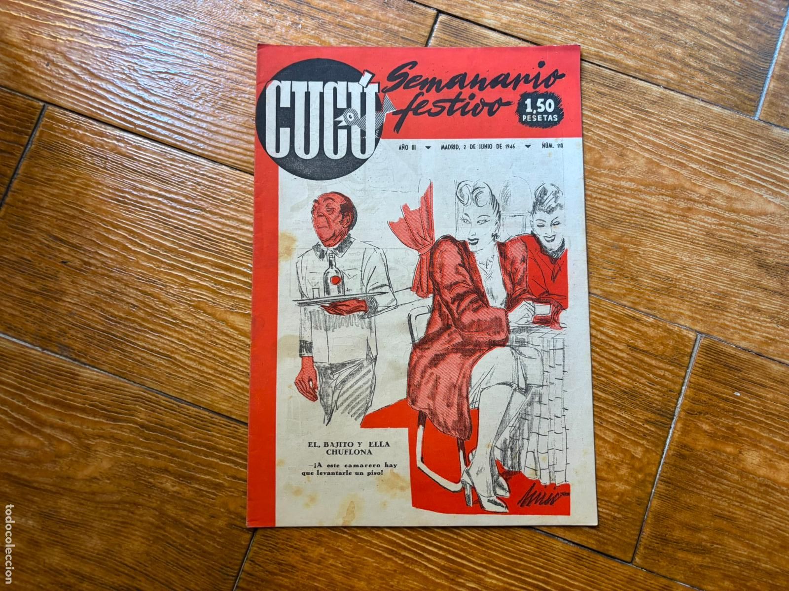 Tebeos: CUC&Uacute; N&ordm; 110 SEMANARIO FESTIVO (VVAA) GR&Aacute;FICAS MADRID, 1947