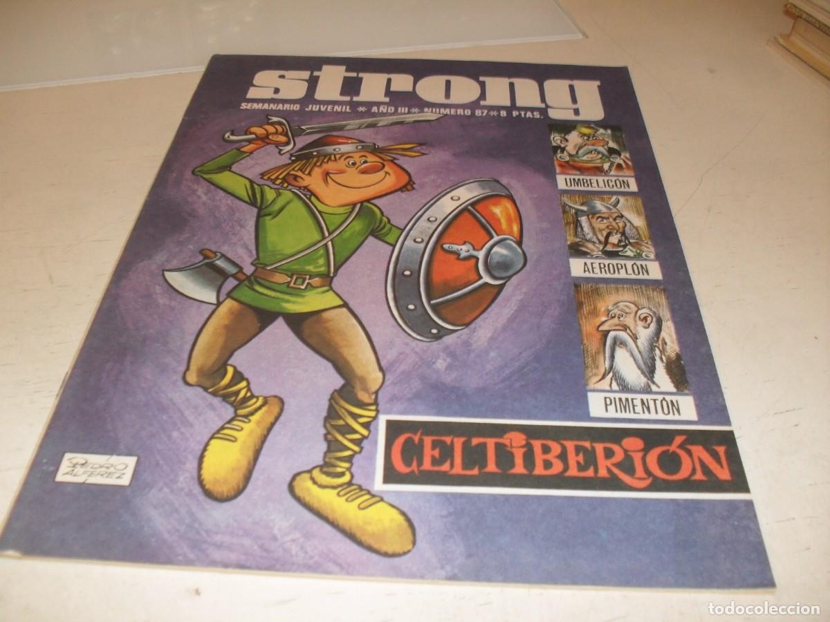 Tebeos: STRONG N&ordm; 87,ULTIMOS N&ordm;,DE 90,CON CELTIBERION,DE PEDRO ALFEREZ,EDITA ARGOS,1969,DE KIOSKO