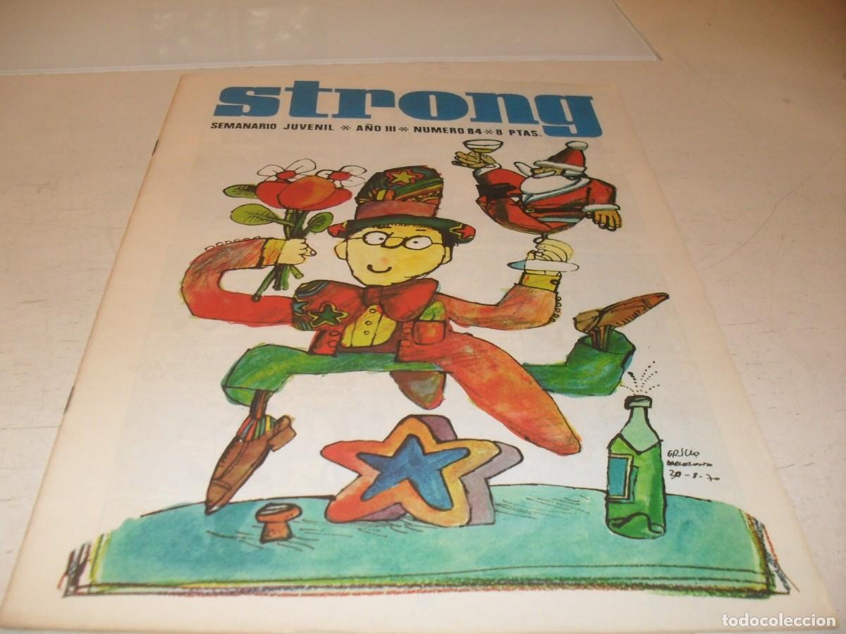 Tebeos: STRONG N&ordm; 84,ULTIMOS N&ordm;,DE 90,CON POSTER SPAD S-XIII,CAZA FRANCES,EDITA ARGOS,1969,DE KIOSKO