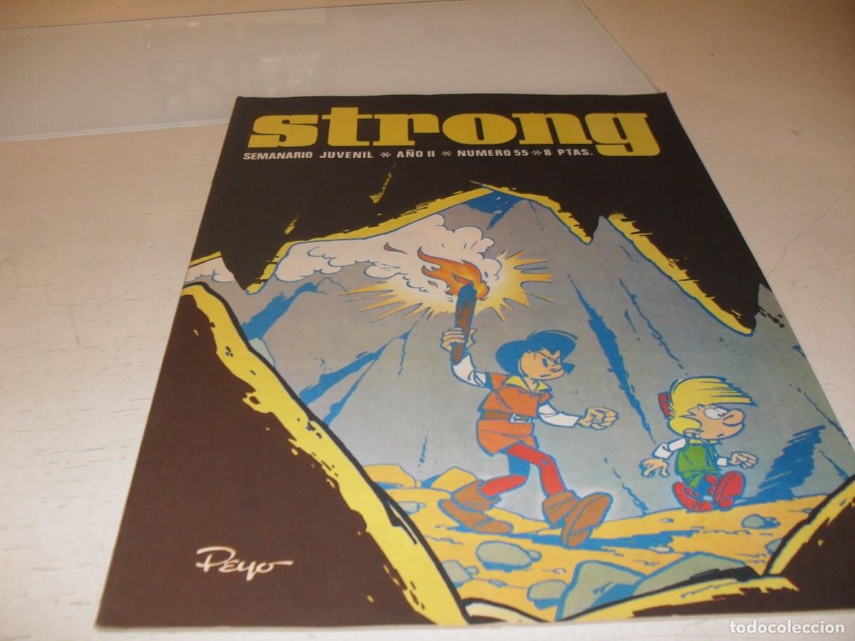 Tebeos: STRONG N&ordm; 55,CON HISTORIETA LARGA DE BENITO SANSON,DE KIOSKO,DE 90,EDITA ARGOS,1969