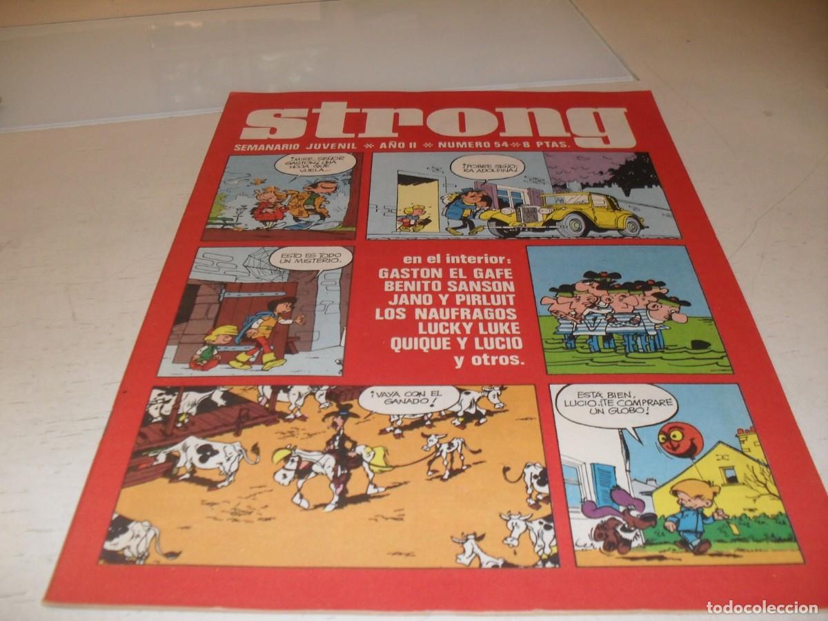 Tebeos: STRONG N&ordm; 54,CON HISTORIETA DE BENITO SANSON:LAS 2 ADOLFINAS,DE KIOSKO,DE 90,EDITA ARGOS,1969