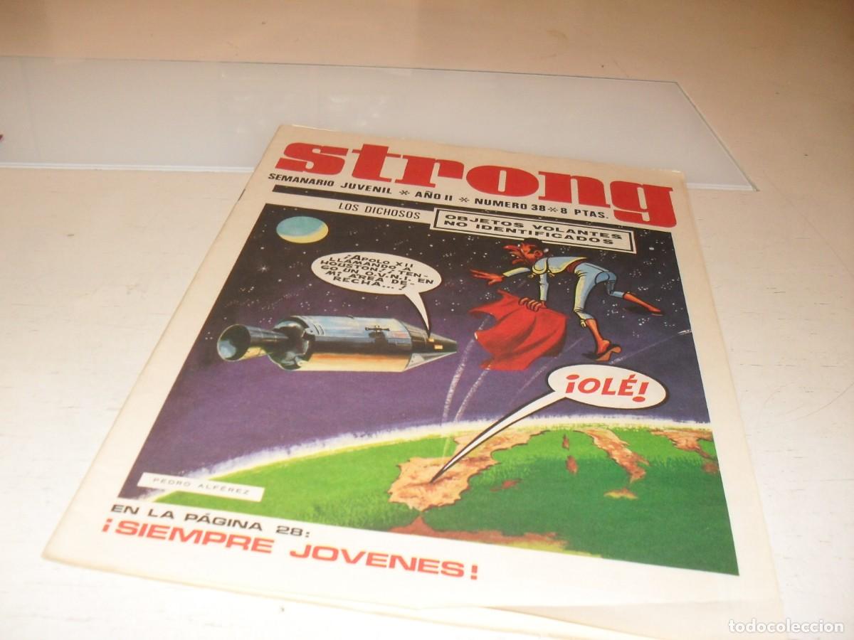 Tebeos: STRONG N&ordm; 38,CON POSTER CARTELES DE GUERRA,DE KIOSKO,DE 90,EDITA ARGOS,1969