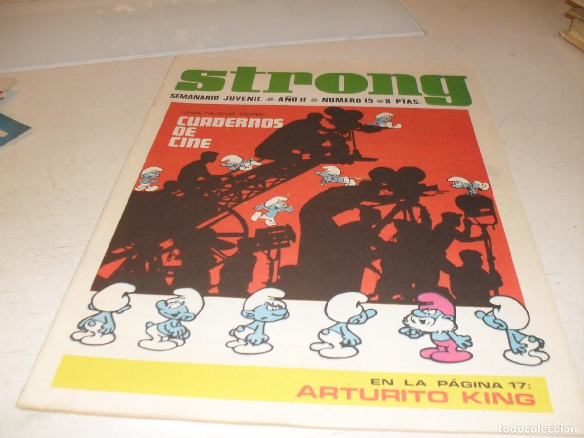 Tebeos: STRONG N&ordm; 15,CON LA SECCION LOS CUADERNOS DE CINE,DE KIOSKO,DE 90,EDITA ARGOS,1969