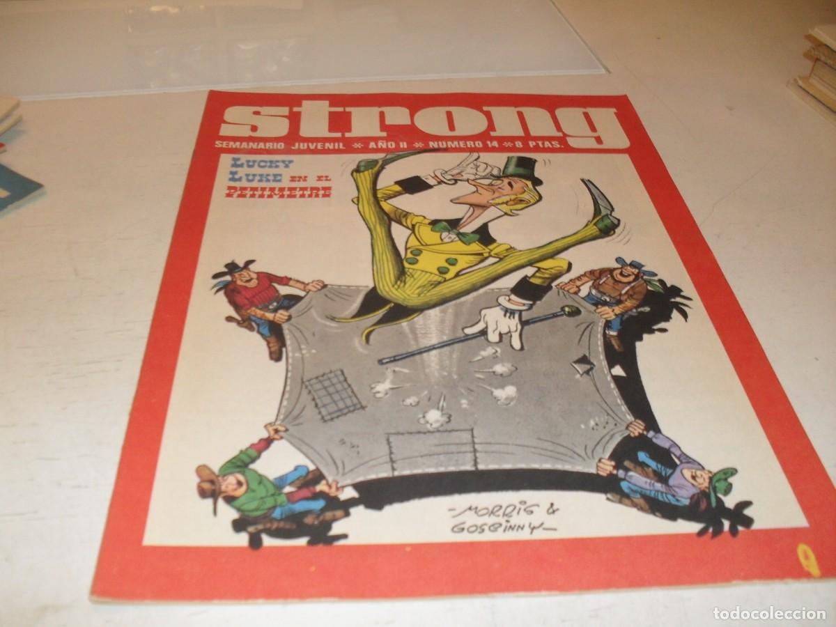 Tebeos: STRONG N&ordm; 14,CON LUCKY LUKE:EL PETIMETRE,DE KIOSKO,DE 90,EDITA ARGOS,1969