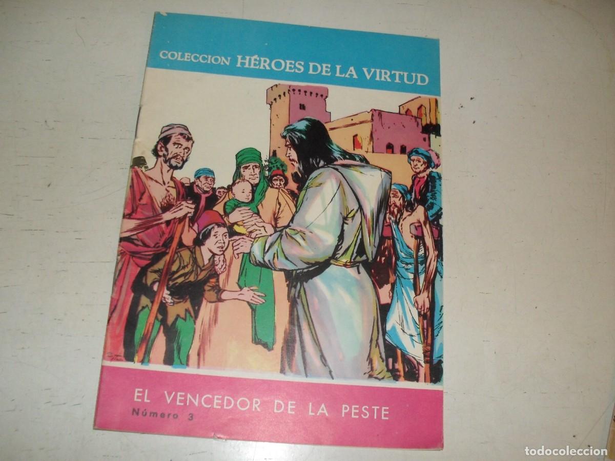 Tebeos: HEROES DE LA VIRTUD N&ordm; 3,DE 24,EL VENCEDOR DE LA PESTE,EDICIONES DON BOSCO,1976