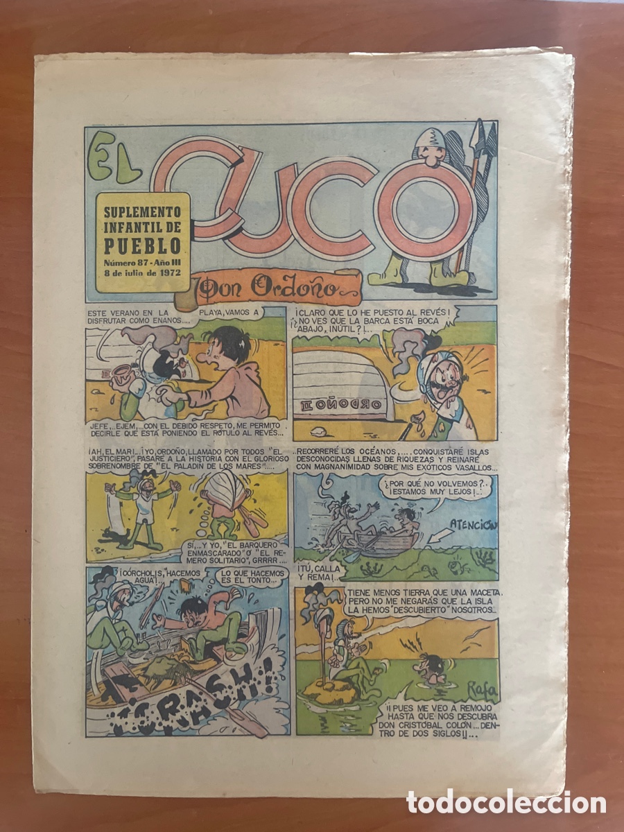 Tebeos: REVISTA EL CUCO, N&Uacute;MERO 87, (SUPLEMENTO INFANTIL DE PUEBLO)