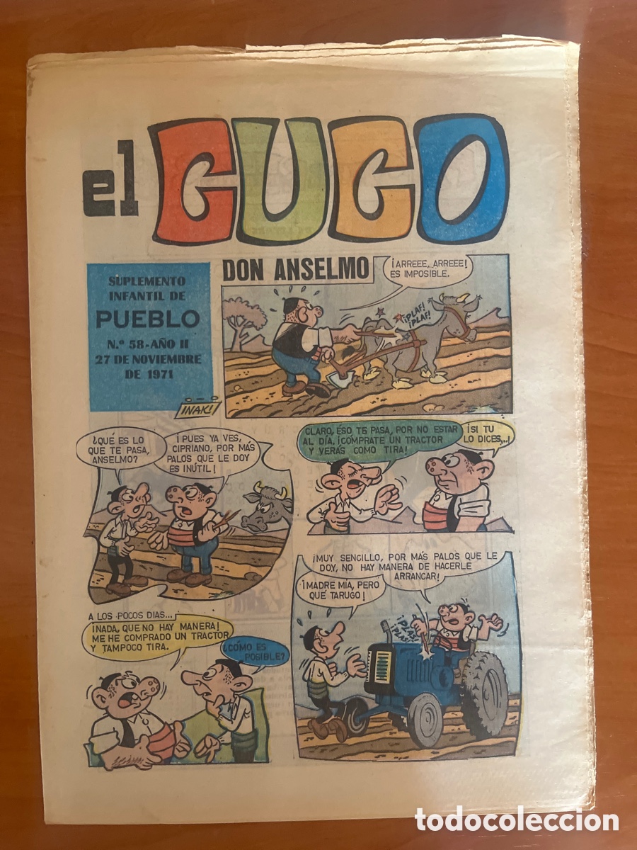 Tebeos: REVISTA EL CUCO, N&Uacute;MERO 58, (SUPLEMENTO INFANTIL DE PUEBLO)