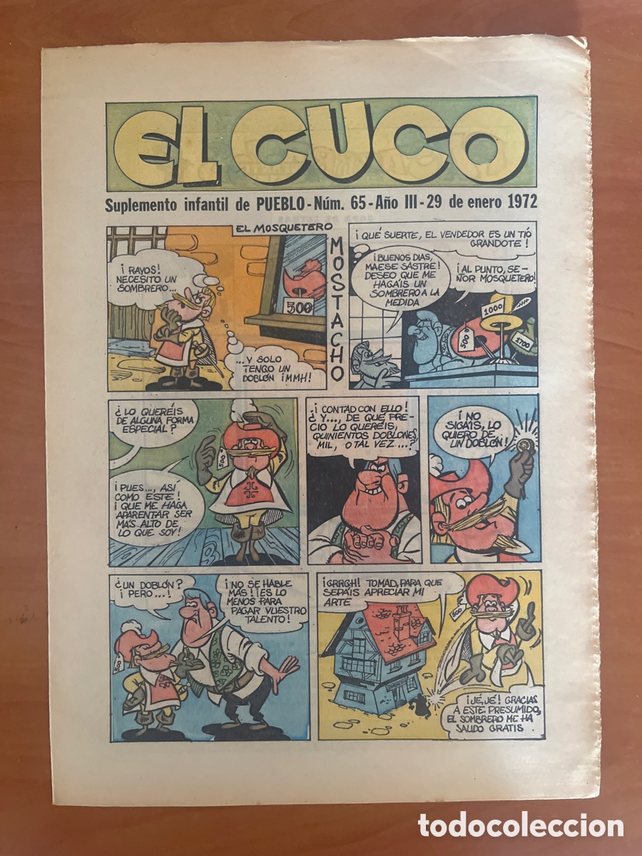 Tebeos: REVISTA EL CUCO, N&Uacute;MERO 65, (SUPLEMENTO INFANTIL DE PUEBLO)
