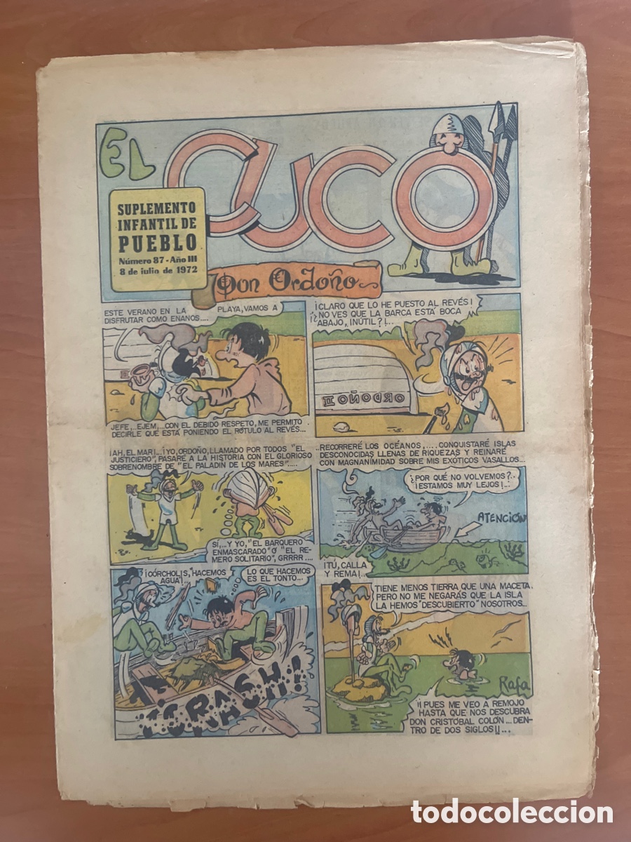 Tebeos: REVISTA EL CUCO, N&Uacute;MERO 87, (SUPLEMENTO INFANTIL DE PUEBLO)