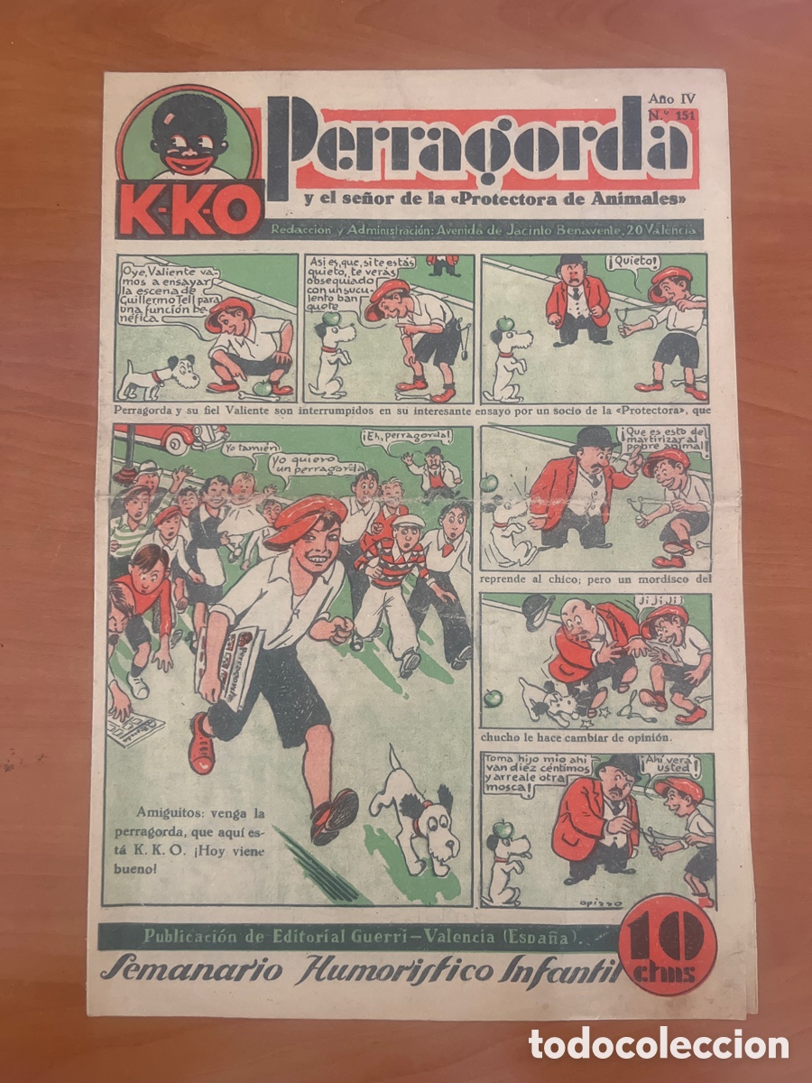 Tebeos: KKO PERRAGORDA Y EL SE&Ntilde;OR DE LA PROTECTORA DE ANIMALES, N&Uacute;MERO 151, (EDITORIAL GUERRI),