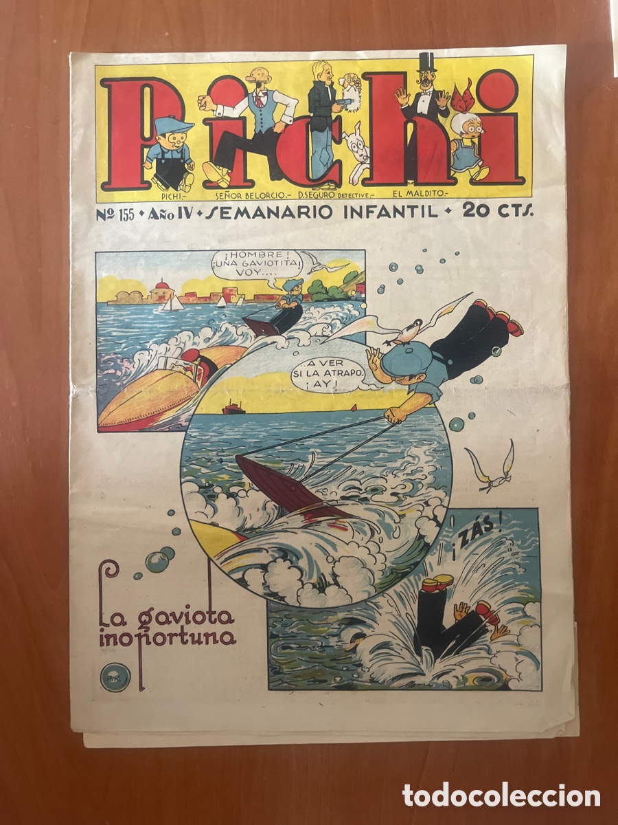 Tebeos: PICHI SEMANARIO INFANTIL N&Uacute;MERO 155, (GR&Aacute;FICAS CARROZAS)