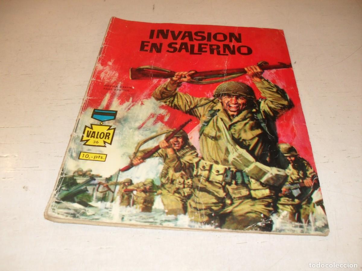 Tebeos: VALOR N&ordm; 36,DE 56,INVASION EN SALERNO,DE TELLO,SEMIC,1965