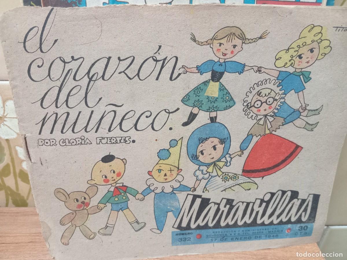 Tebeos: MARAVILLAS - N&ordm; 332 - EL CORAZON DEL MU&Ntilde;ECO POR GLORIA FUERTES - FET Y DE LAS JONS - 1946