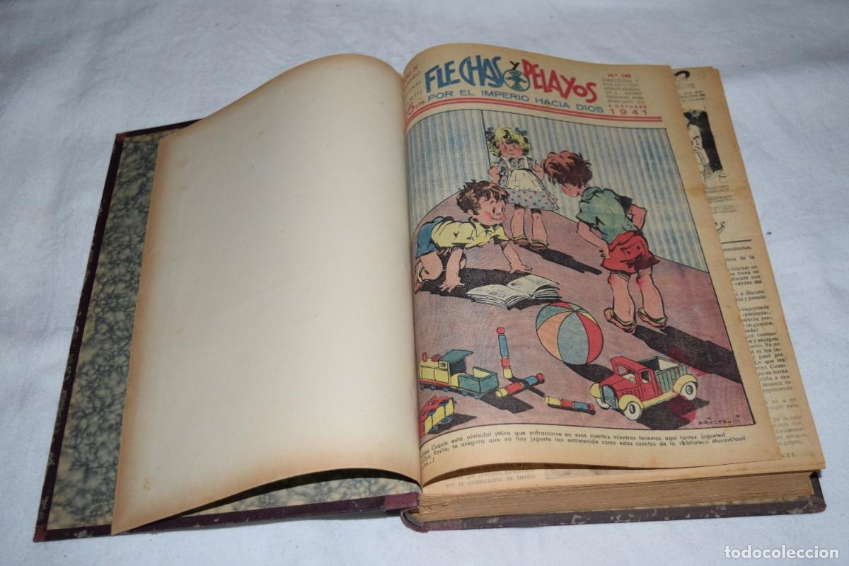 Tebeos: Tomo, FLECHAS y PELAYOS - Edita D. N. del Frente de Juventudes - A&ntilde;os 40, del N&ordm; 148 al 190 - &iexcl;Mira!
