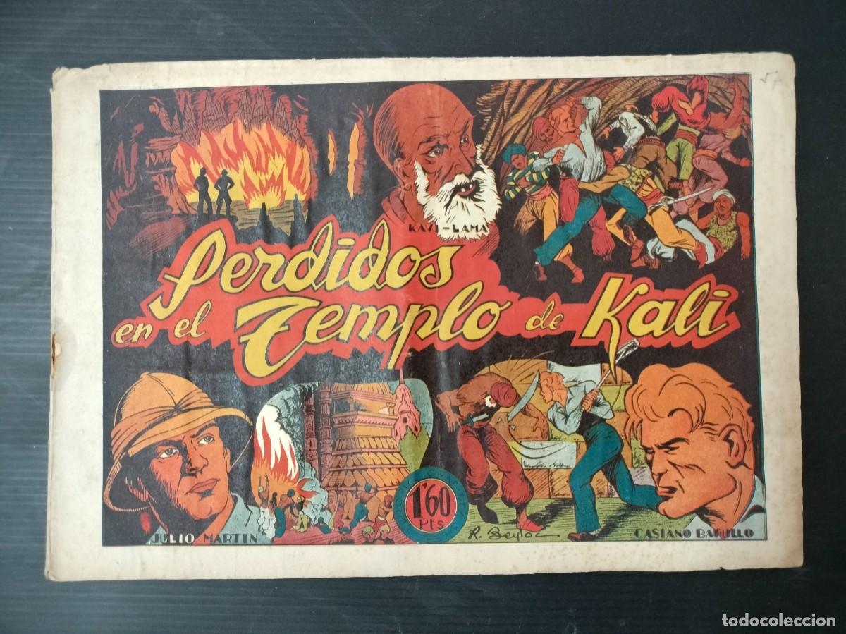 Tebeos: CASIANO BARULLO JULIO MARTIN N&ordm; 3 PERDIDOS EN EL TEMPLO DE KALI ORIGINAL GRAFIDEA 1944 SIN CORTAR