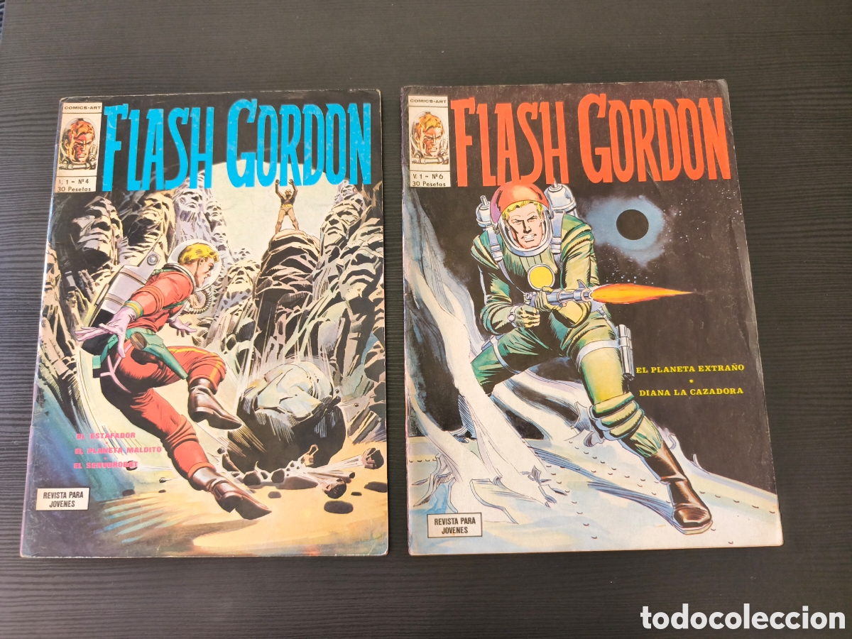 Tebeos: FLASH GORDON COMICS ART 4 - FLASH GORDON COMICS ART 6 VOLUMEN 1 COMIC CIENCIA FICCI&Oacute;N REVISTA
