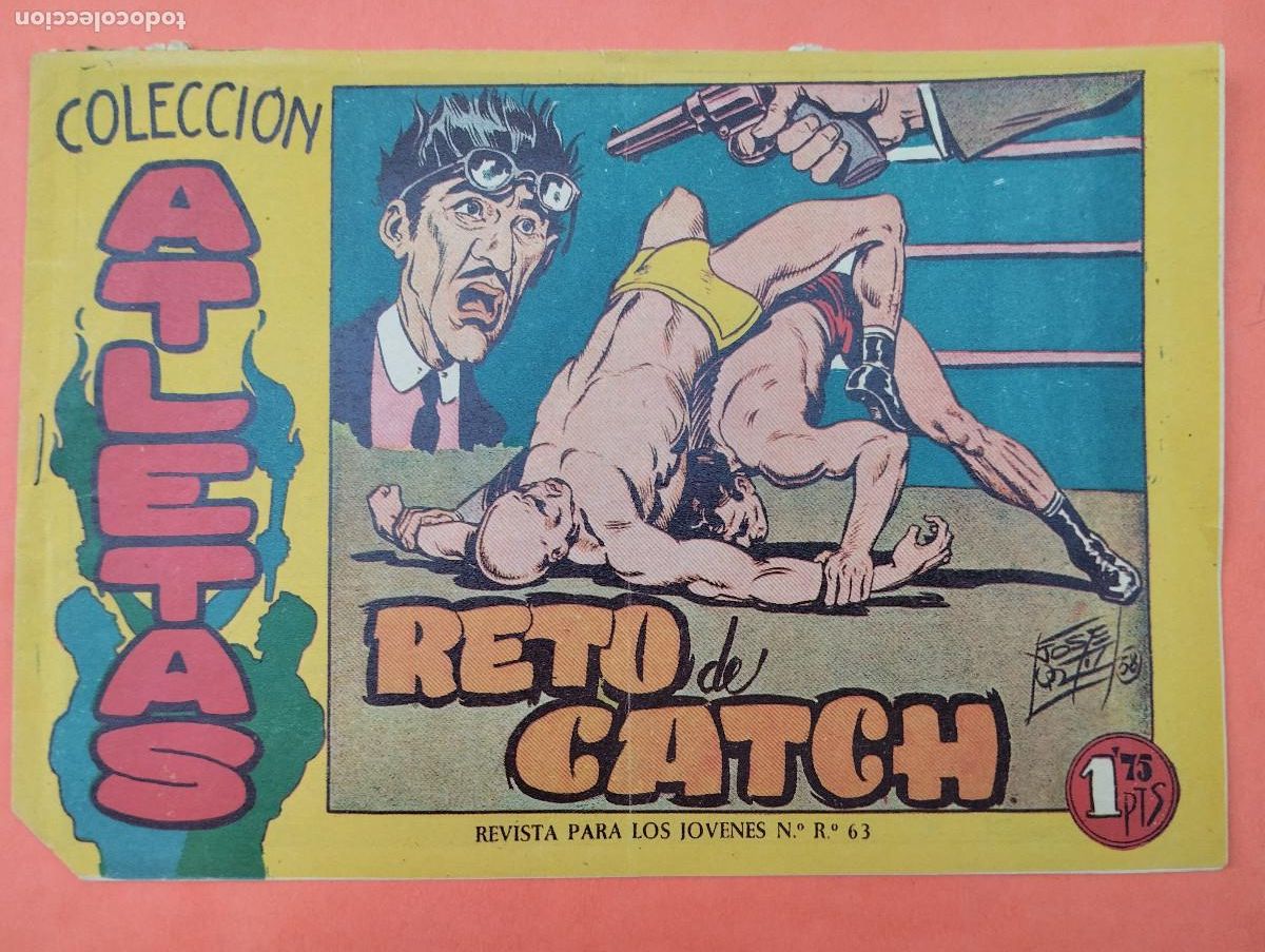Tebeos: TEBEO COLECCION ATLETAS N&ordm; 4, RETO DE CATCH, EDITORIAL MAGA 1958