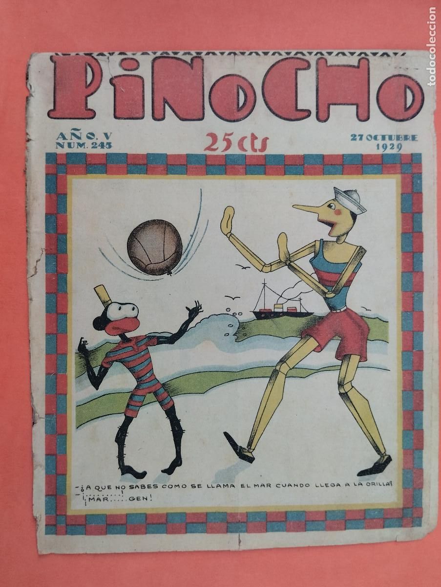 Tebeos: A&Ntilde;O 1929. SEMANARIO INFANTIL PINOCHO N.&ordm; 245. EDITORIAL SATURNINO CALLEJA.